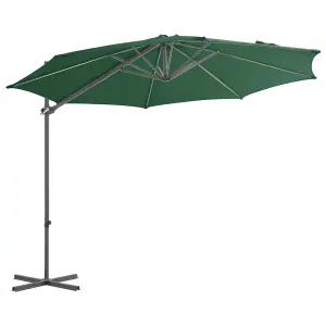 Berkfield Outdoor Umbrella with Portable Base Green