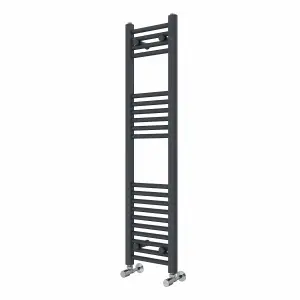 Right Radiators 1200x300 mm Straight Heated Towel Rail Radiator Bathroom Ladder Warmer Anthracite