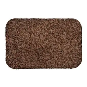 100% Cotton Dirt Stopper Anti Slip Door Mat 75x50cm - Jasper Brown