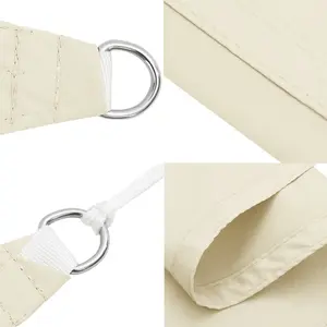 Berkfield Sunshade Sail Oxford Fabric Square 2x2 m Cream