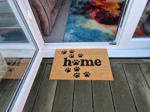 doggy paw doormat,wipe your paw on coconut husk mat with rubber back 60cm x40cm