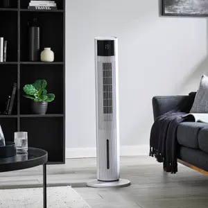 Geepas 42-inch Air Cooler Tower Fan With Remote Control, Digital Touch Display 4 Modes with 12 Hour Timer, White