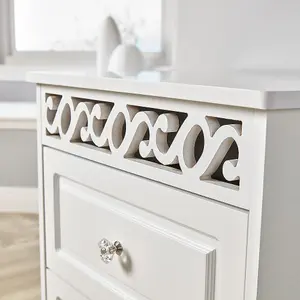 Home Source Whitehaven 3 Drawer Chest Storage Unit White