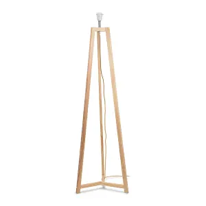 ValueLights Lottie Natural Wood Tripod Floor Lamp Base