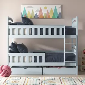 Forgey Single (3') Standard Bunk Bed Grey