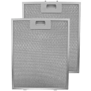 SPARES2GO Metal Grease Filter compatible with Logik Cooker Hood Extractor Vent Fan 320 x 260mm 2 x Filters