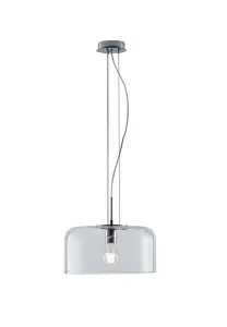 Luminosa Gibus Glass Dome Ceiling Pendant, Clear, E27