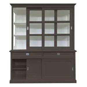 Stiles Display Cabinet Beige/Grey