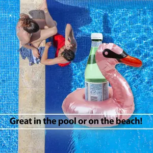 Pink Swan Drink Holder Pool Inflatable