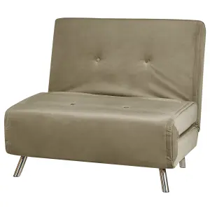 Sofa Bed FARRIS Olive Green Velvet