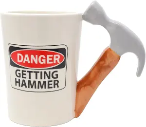 Danger Getting Hammer Mug For Tea Coffee Hot Chocolate Hot & Cold Drinks Gift For Someone Special