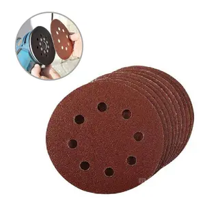 20 x Hook and Loop 125mm Sanding Disc Sheets 120 Grit Palm Sander Orbital Pads