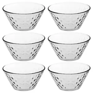 6 Glass Dessert Ice Cream Bowls Snacks Nuts Nibbles Stacking Serving Dishes