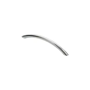 Curved Bow Cabinet Pull Handle 153 x 10mm 128mm Fixing Centres Chrome