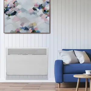 Devola Electric Panel Heater Low Energy Eco Floor / Wall Radiator 1500W White