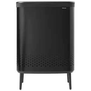 Brabantia Bo Hi 2 x 45 Litre Laundry Bin Matt Black