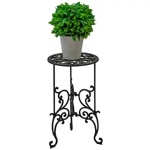 Woodside 1 Tier Heavy Duty Cast Iron Potted Plant Stand