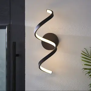 Luminosa Astral Modern Integrated LED Bathroom Wall Light Textured Black, Warm White, IP44