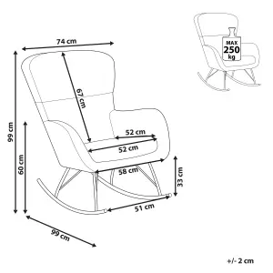 Rocking Chair ANASET Boucle White