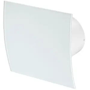 Awenta 100mm Standard Extractor Fan White Glass Front Panel ESCUDO Wall Ceiling Ventilation