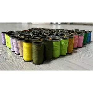 100 Spools of Coloured Thread - 100% Polyester Hand & Machine Sewing Embroidery Spool Set - Each Bobbin H2.4 x 1.3cm, 6m Long