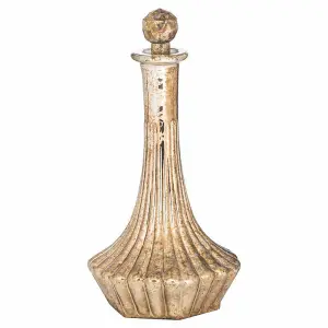 The Noel Collection Burnished Decorative Decanter - L17 x W17 x H30 cm