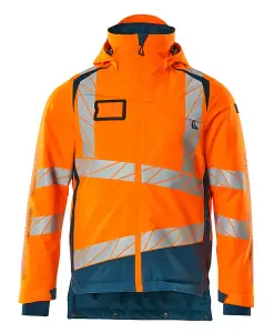 Mascot Accelerate Safe Winter Jacket with CLIMascot (Hi-Vis Orange/Dark Petroleum)  (XXXXX Large)