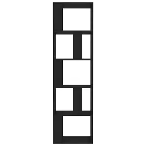 Berkfield Book Cabinet/Room Divider Black 45x24x159 cm Engineered Wood