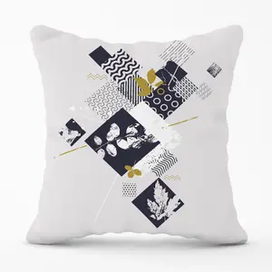 Abstract Botanical Outdoor Cushion 45cm x 45cm