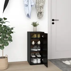 Berkfield Shoe Cabinet Black 32x35x70 cm Engineered Wood