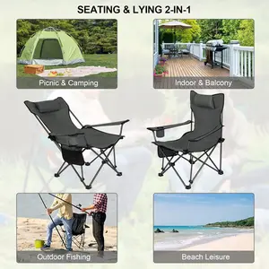 Mineo Folding Camping Chair Grey