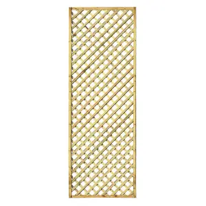 Zest 3 x Hillside Diamond Wooden Trellis 1.83m x 0.6m 2ft Garden Screen Support