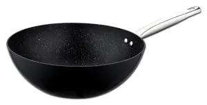 Rozi Zest Gusto Collection Non-Stick Granite 24 Cm Wok Pan (2.7 Lt)