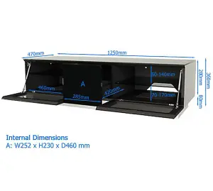 Element TV-Stand with 1 Flap Black 1250