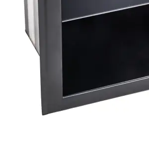 Thermopanel 304 Stainless Steel Recess Shower Niche Shelved - Matte Black (305x610x103mm)