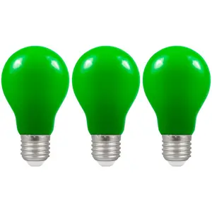 Crompton Lamps LED GLS 1.5W E27 IP65 Green (3 Pack)