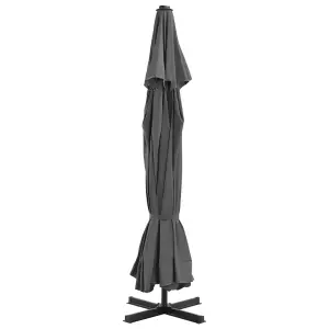 Berkfield Outdoor Umbrella with Portable Base Anthracite