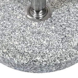 Charles Bentley 15Kg Round Granite Parasol Base Stone Umbrella Stand