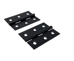 3" (75mm) BUTT HINGES - Matt Black Door Hinges - 3 pairs multi pack