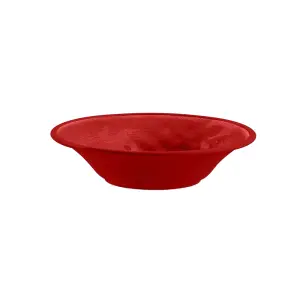 Purely Home Crackle Red Melamine Low Bowls - Set of 5