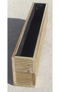 Narrow Decking Garden Trough Planter 20cm wide x 33cm high - 80cm