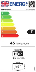 LG 43 Inch 43LQ60006LA Smart FHD HDR TV