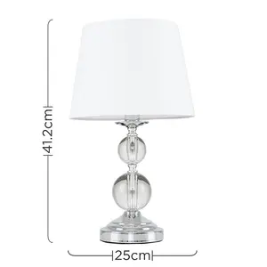 Feist 44.5Cm Clear Table Lamp White / LED Bulb