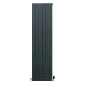 Aluminium Radiator & Valves - 1800mm x 475mm - Anthracite Grey