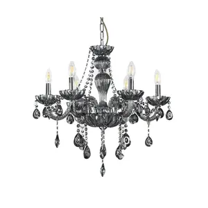 Luminosa Teodoro 6 Light Multi Arm Chandelier, Glass, Crystal