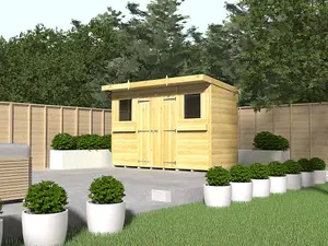 DIY Sheds 14x8 Pent Summer Shed Loglap