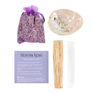 Something Different Herbal Magick Stress Less Spell Kit White/Purple/Brown (One Size)