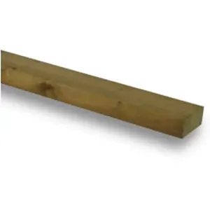 PACK OF 5 (Total 5 Units) - 47mm x 75mm (3x2) C16 Green Pressure Treated Regularised Timber Carcassing - 3.0m Length