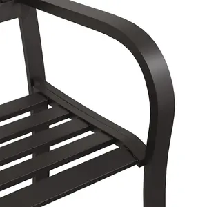 Berkfield Garden Bench 125 cm Steel Black