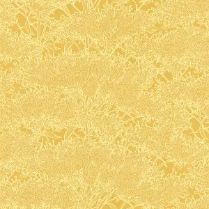 Galerie Absolutely Chic Yellow Cherry Blossom Motif Smooth Wallpaper